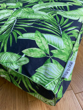 Load image into Gallery viewer, Charcoal tropical leaf pet bed
